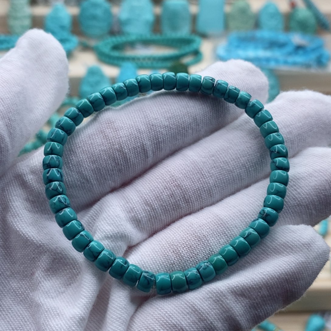 绿松石珠宝奇石未镶嵌一**工