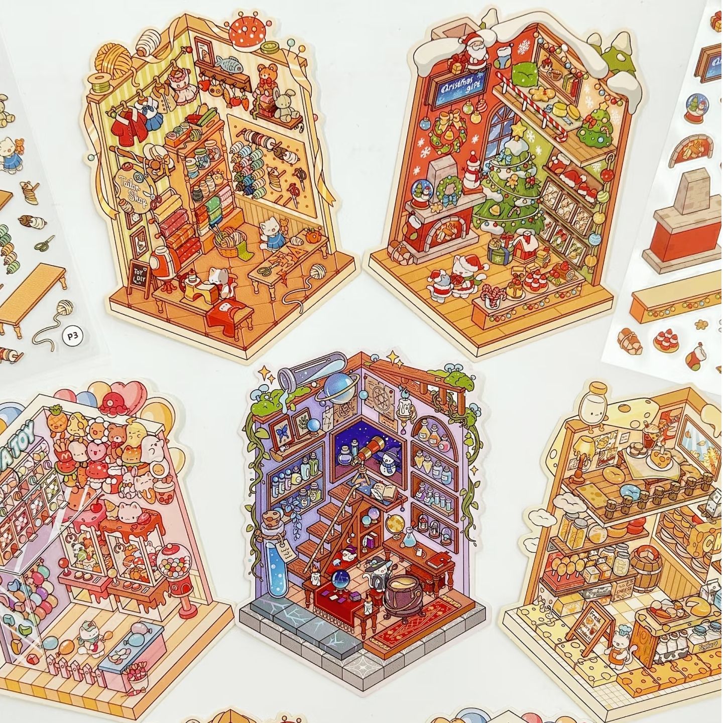 Infeelme合集本⭐造景贴纸合集本微缩场景【飞机盒发货】