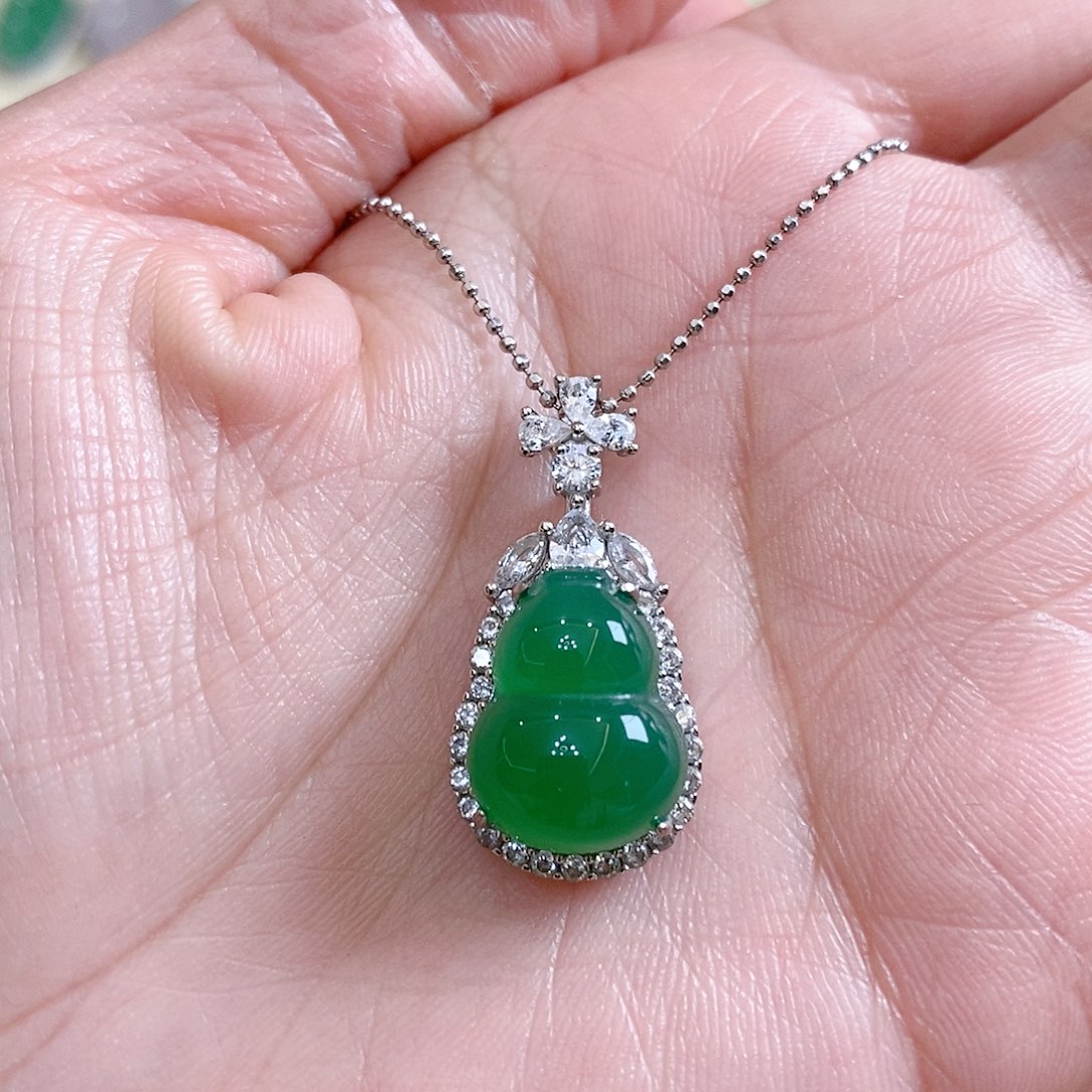 玛瑙/玉髓吊坠(赠链)银S925镶嵌