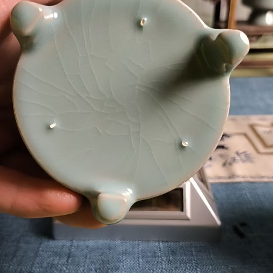 摆件清凉寺汝瓷仿古釉纯手工小小玄纹尊