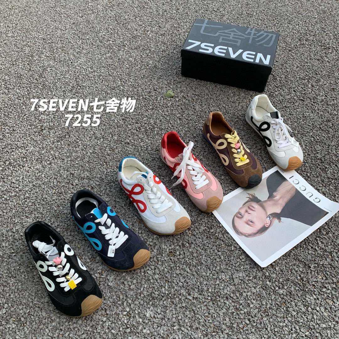 【11号】时尚休闲鞋德训鞋圆头蓝色黑白系带透气休闲跑鞋黑色【7255】