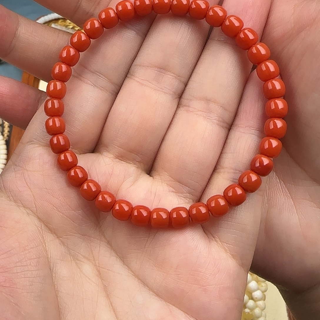 自***凡手链未镶嵌南红玛瑙6咪