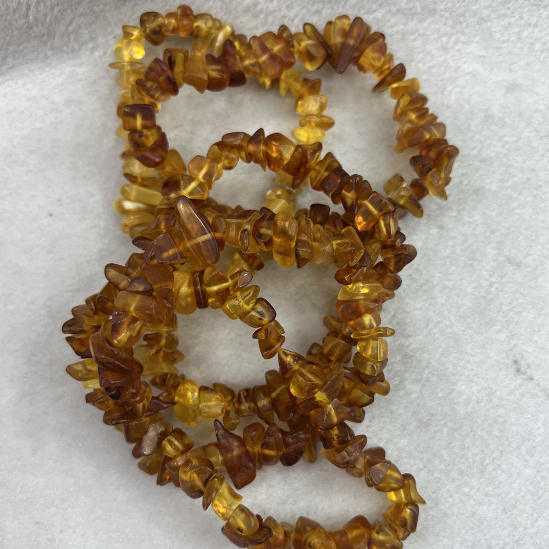 5*8mm天然琥珀蜜蜡碎石散珠diy手链项链半成品配饰配件材料