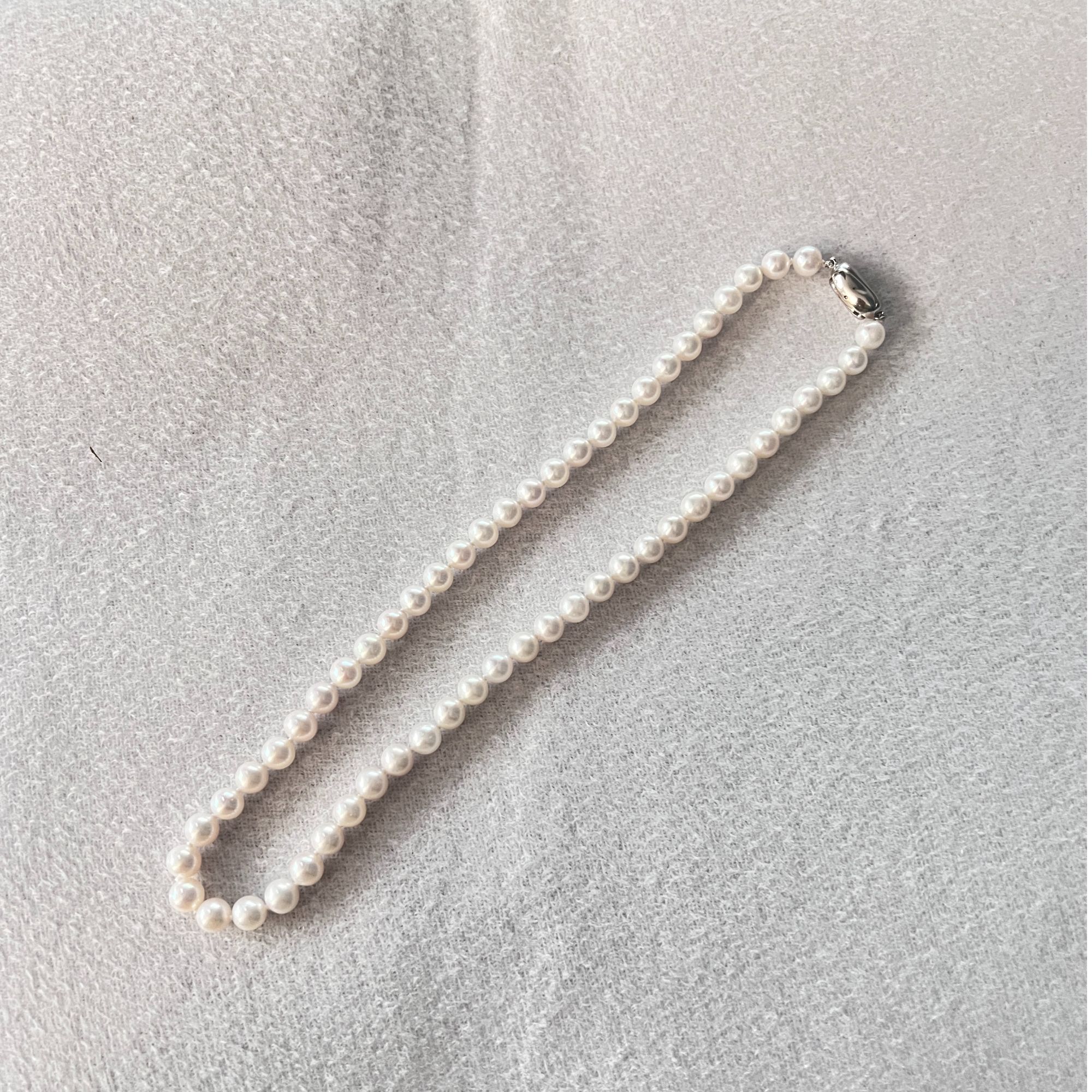 6.3-7.3mm淡水珍珠项链S925银 FL010