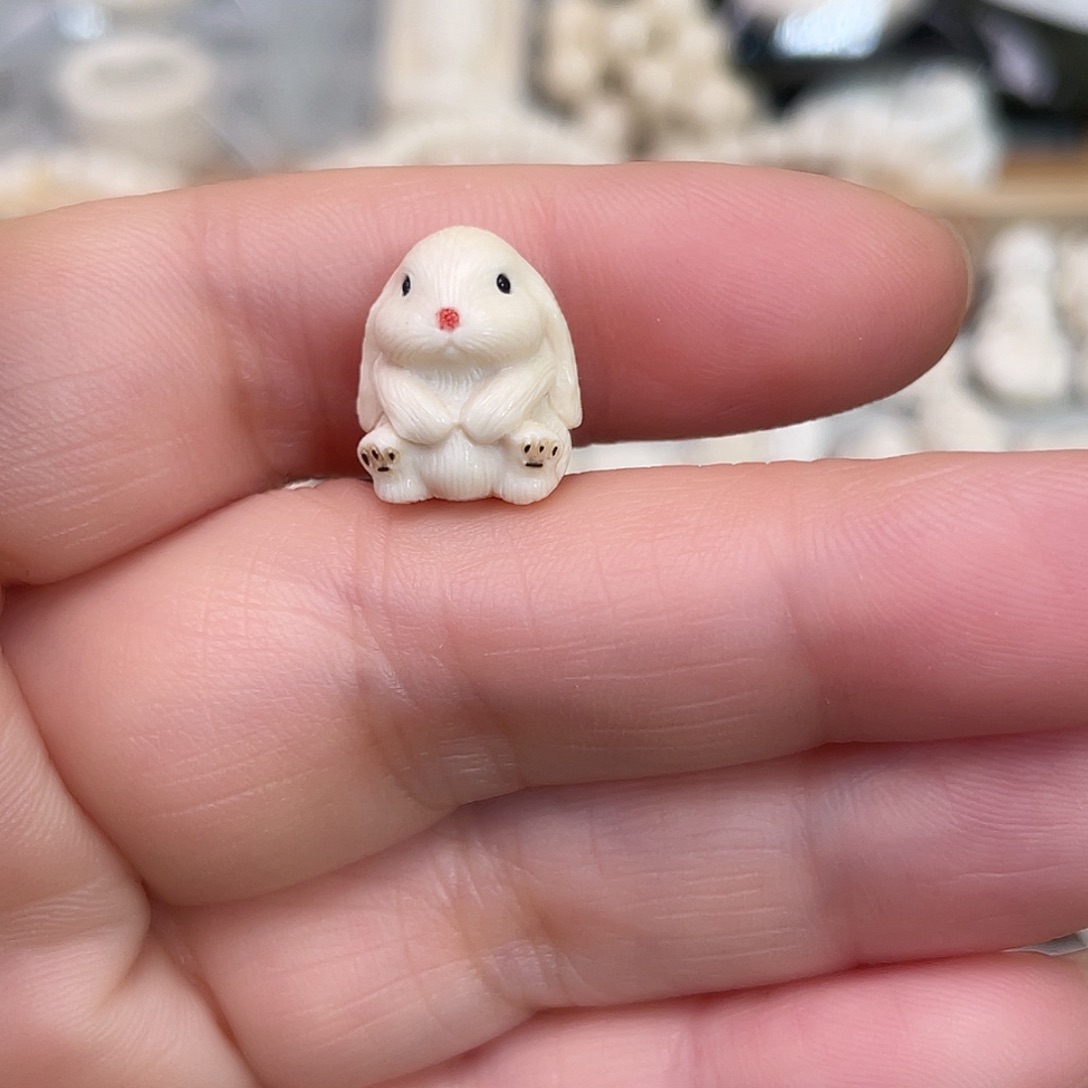 猛犸象牙手串/手链/手镯刺绣兔