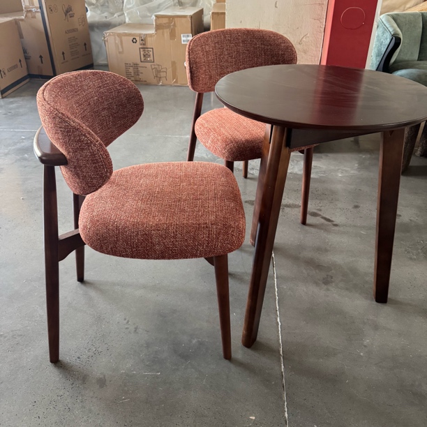 橡木软包布艺餐椅实木框餐椅