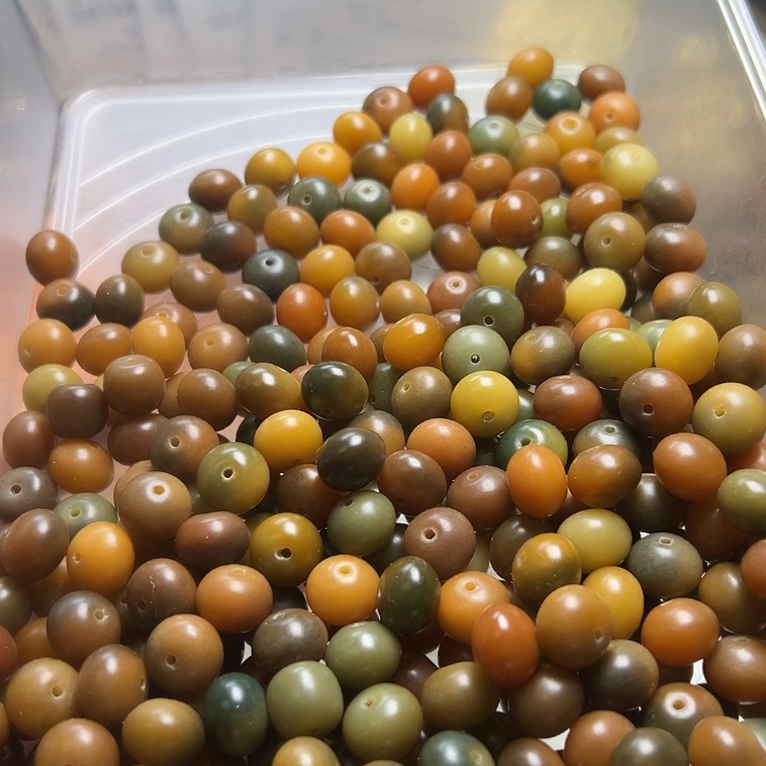 白玉菩提吊坠卡13炫彩敦煌算盘110颗