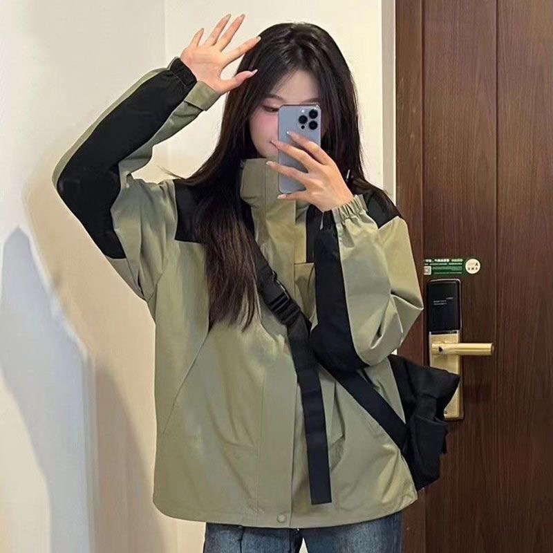 冲锋衣山系户外新款防风防水男女同款外套三合一可拆卸户外登山服
