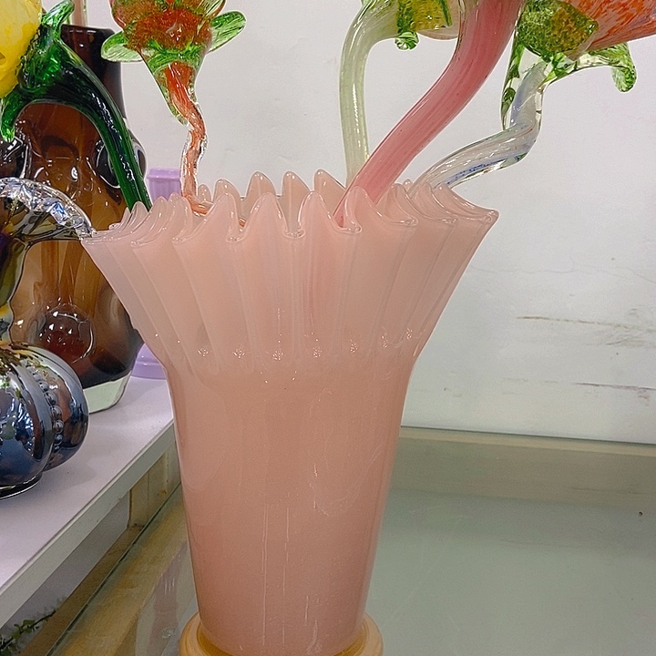 琉璃琉璃花瓶高30口15