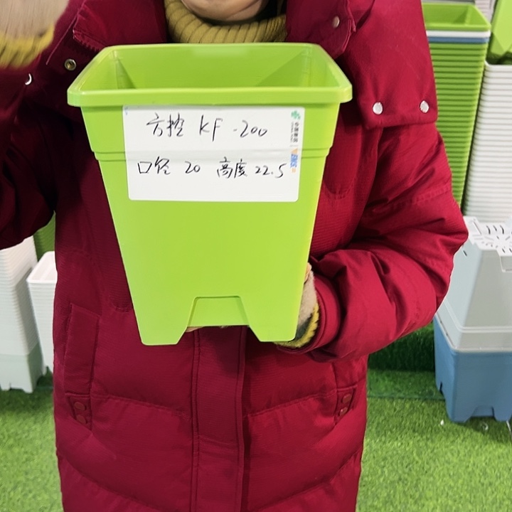 正品方盆口20高22白色无托6只