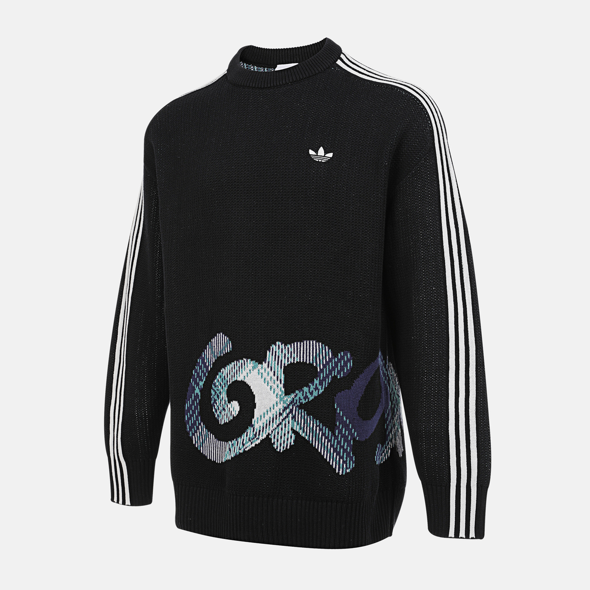 【滔搏联动】阿迪三叶草2025男女PLAID SWEATER毛线套头衫KC0110