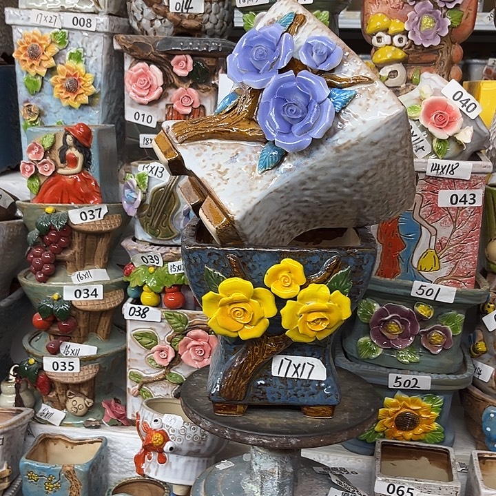 粗陶材质多肉花盆