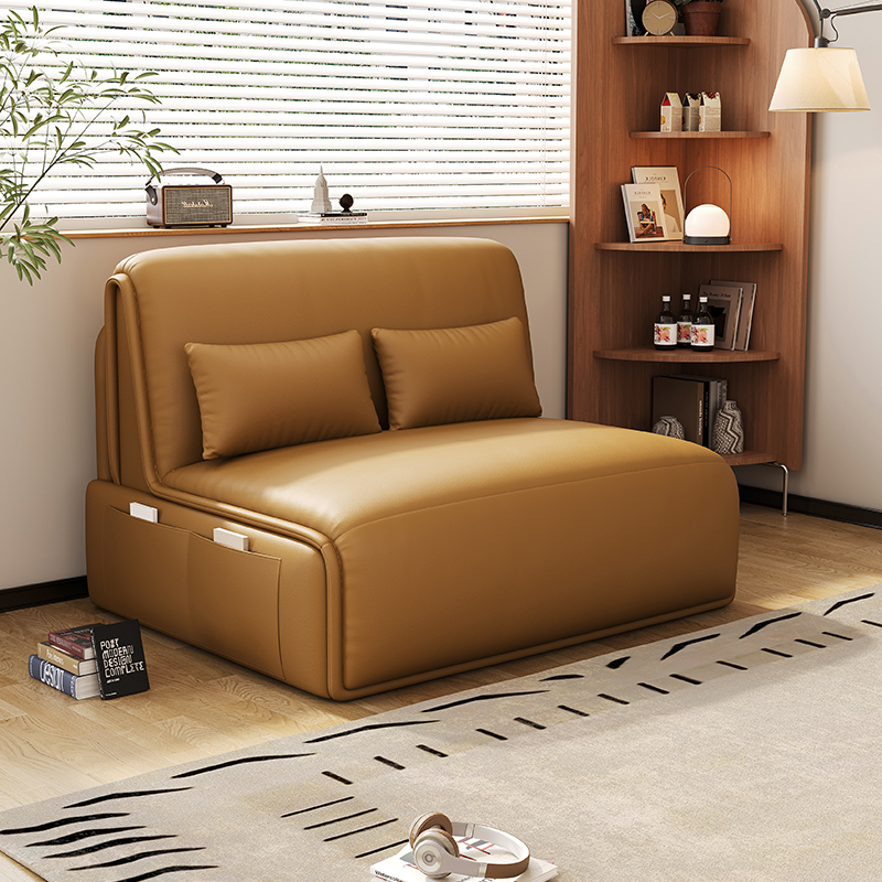 智能简约风电动沙发床可折叠两用多功能小户型客厅书房伸缩沙发床