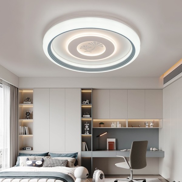 家用银杏款卧室餐厅书房三色变光LED灯