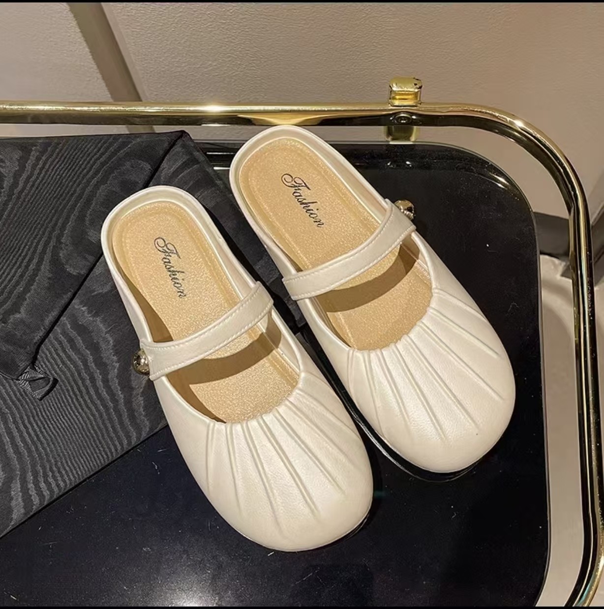 2025新款平底包头拖鞋女生懒人鞋新款法式一脚蹬外穿时尚软底单鞋