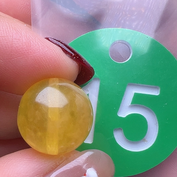蜜蜡裸石未镶嵌金沙14.5m m