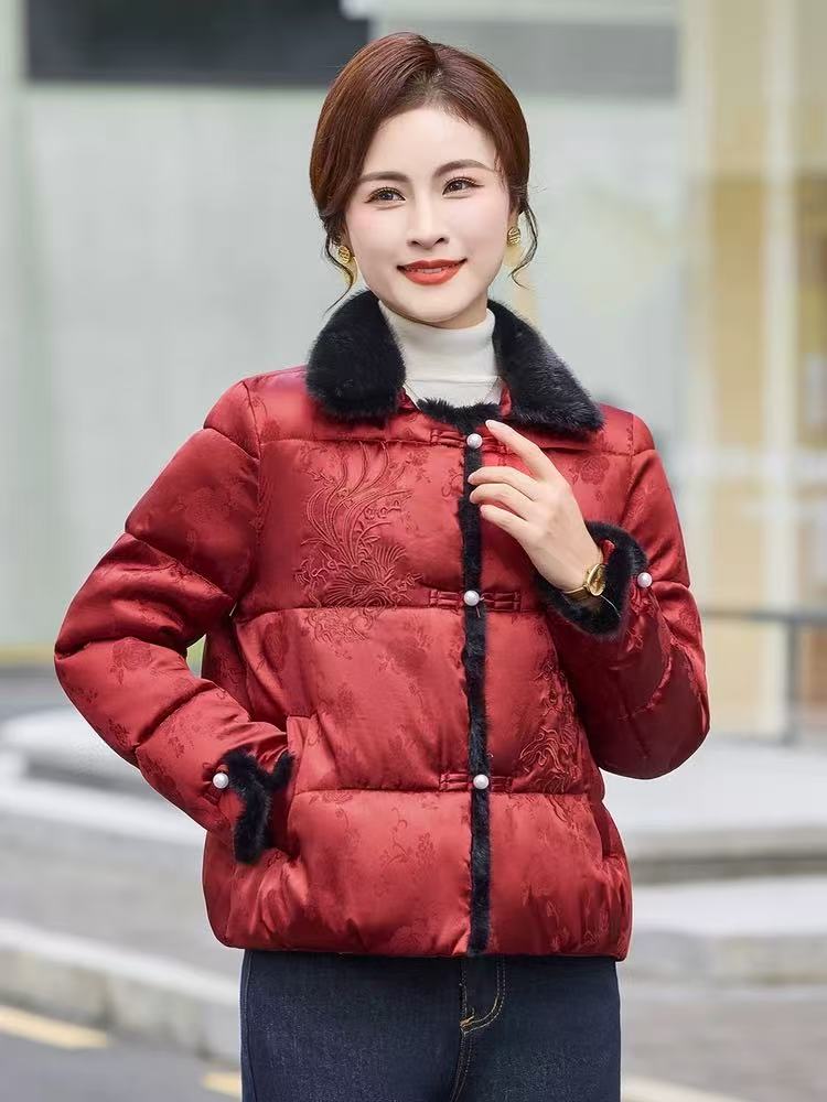 12.4国风毛领气质棉服25498