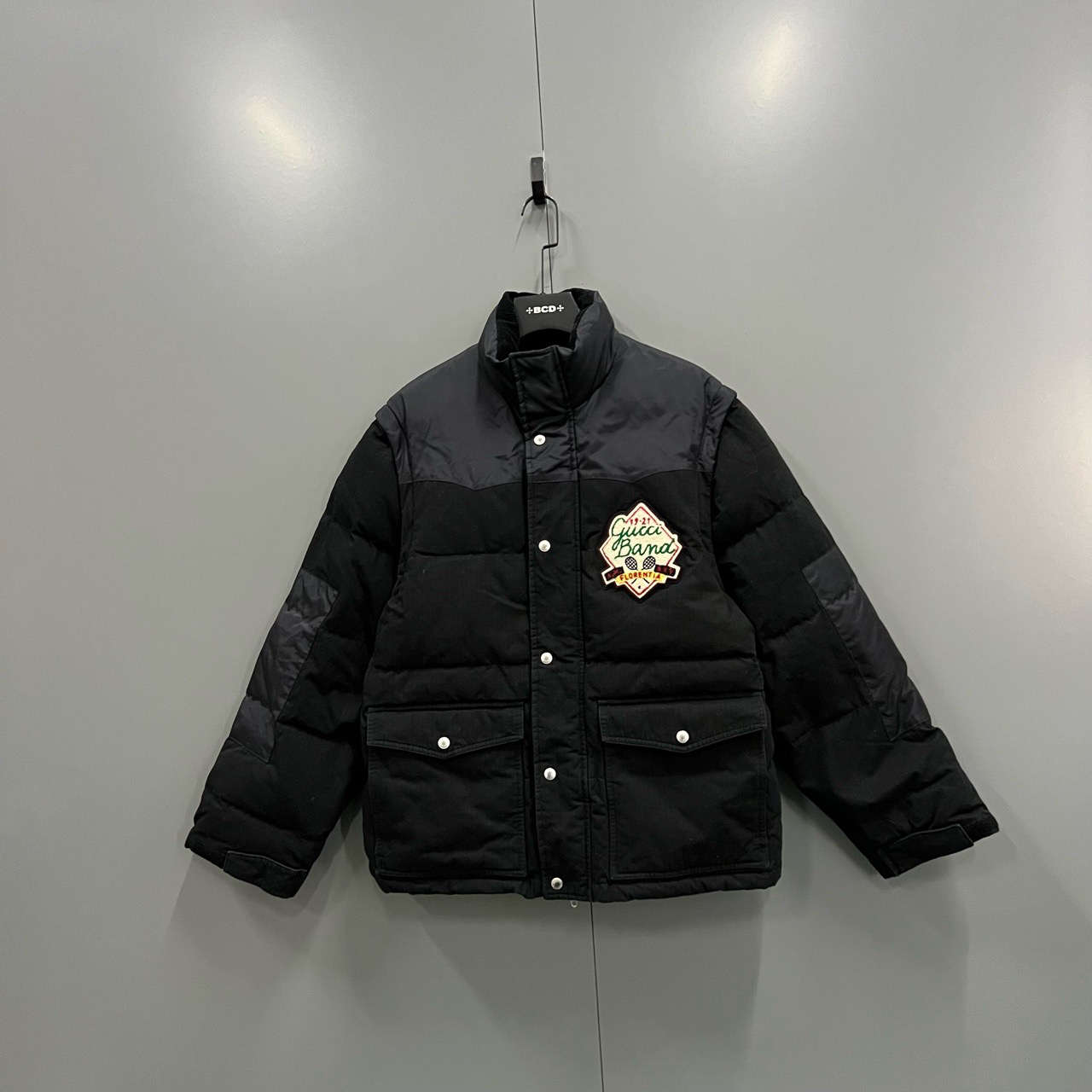 95新 GUCCI/古驰 （ll）厚绒布拼接羽绒服 44码/95新102979