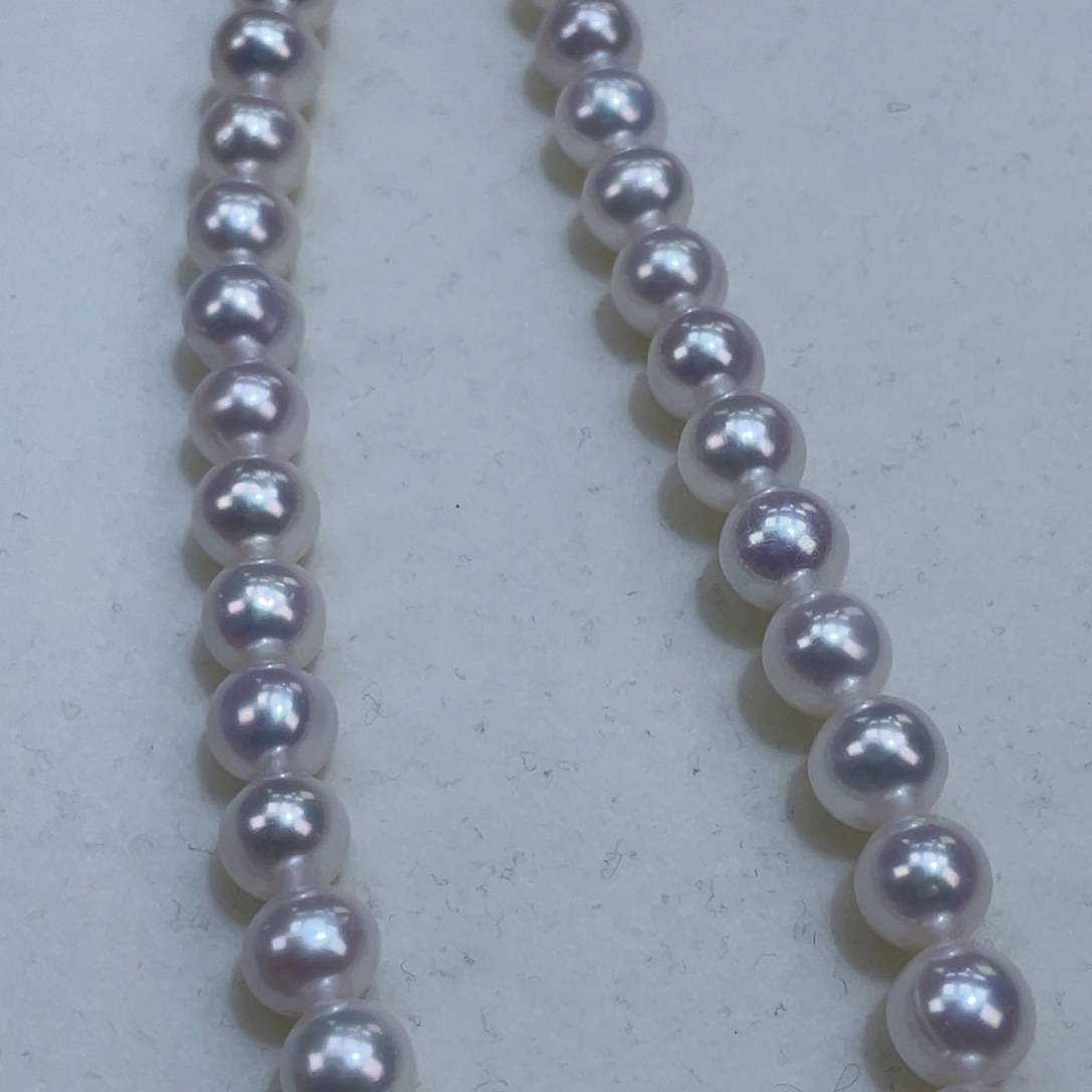 淡水珍珠颈饰银S925镶嵌8-9m新品爆亮极光干净