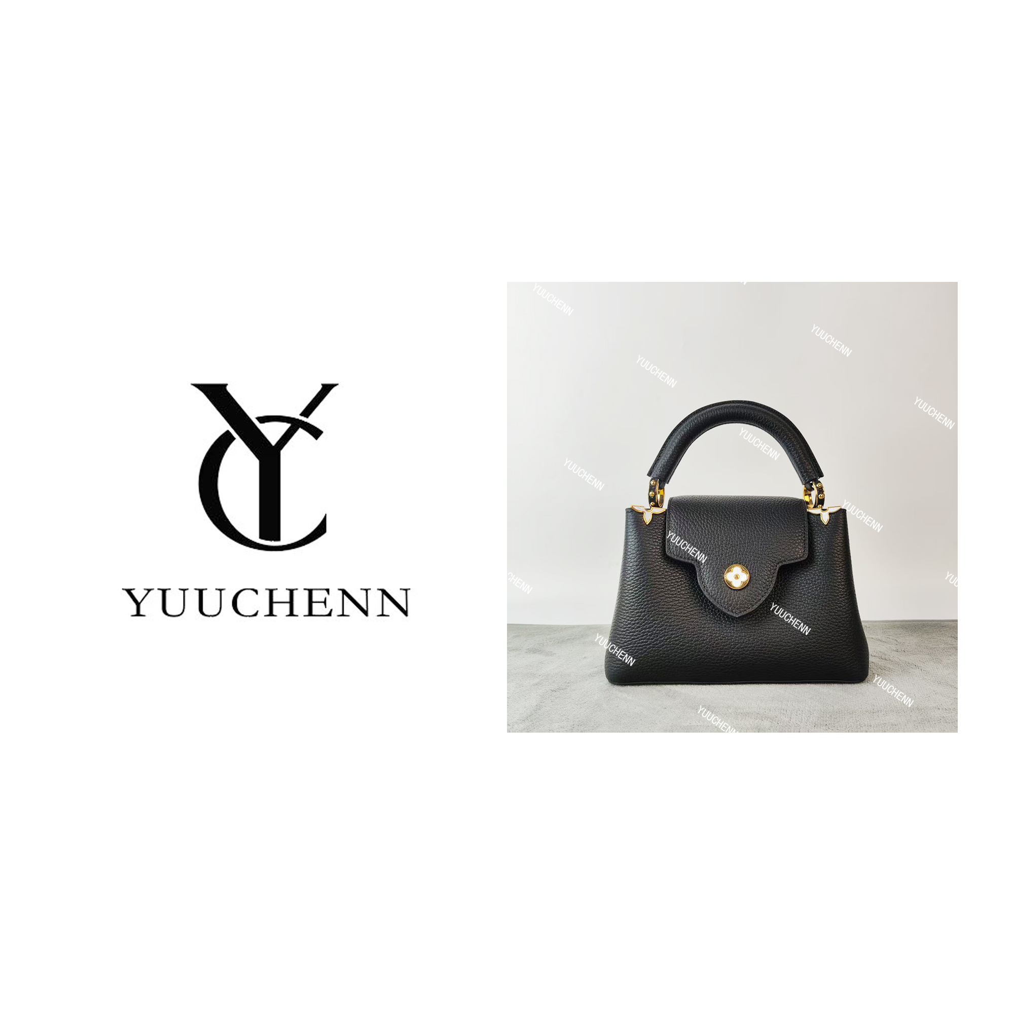 YUUCHENN/20cm原创设计高定真皮包 HH6549