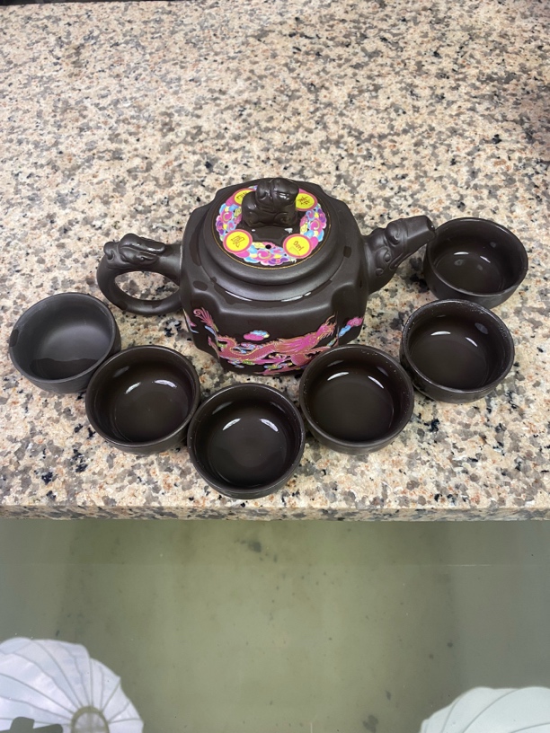 四方游龙一壶六杯