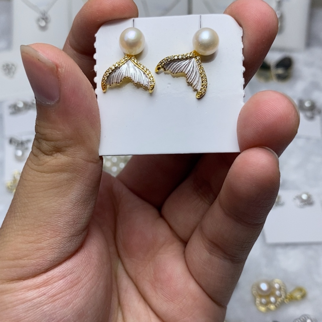 淡水珍珠未镶嵌耳饰