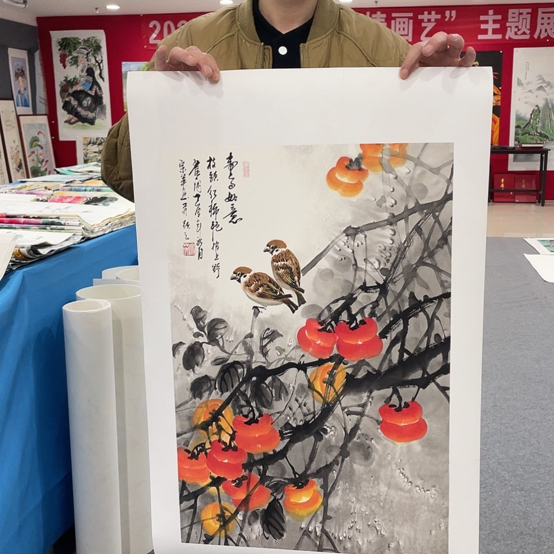 国画今天上午国画作品展示