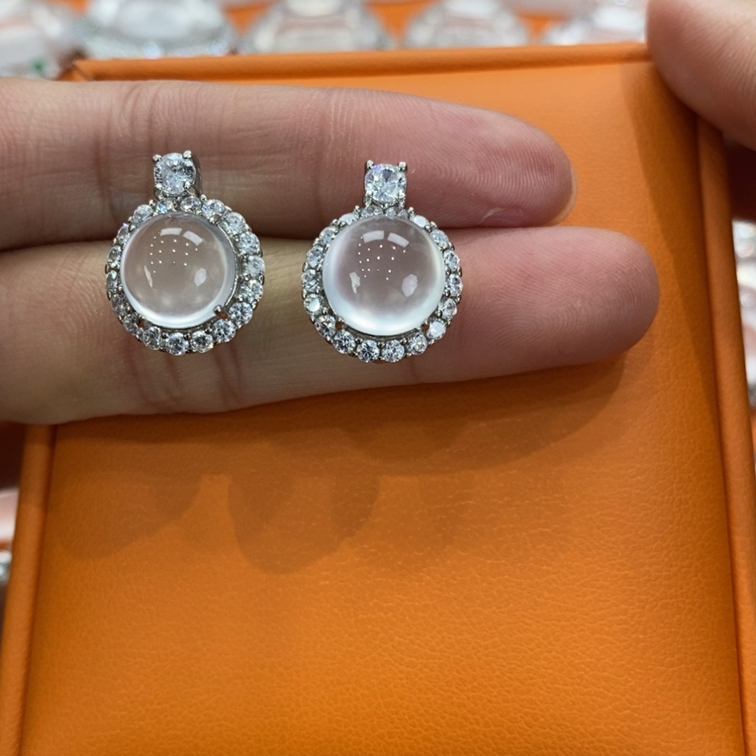 石英质玉吊坠(赠链)银S925镶嵌