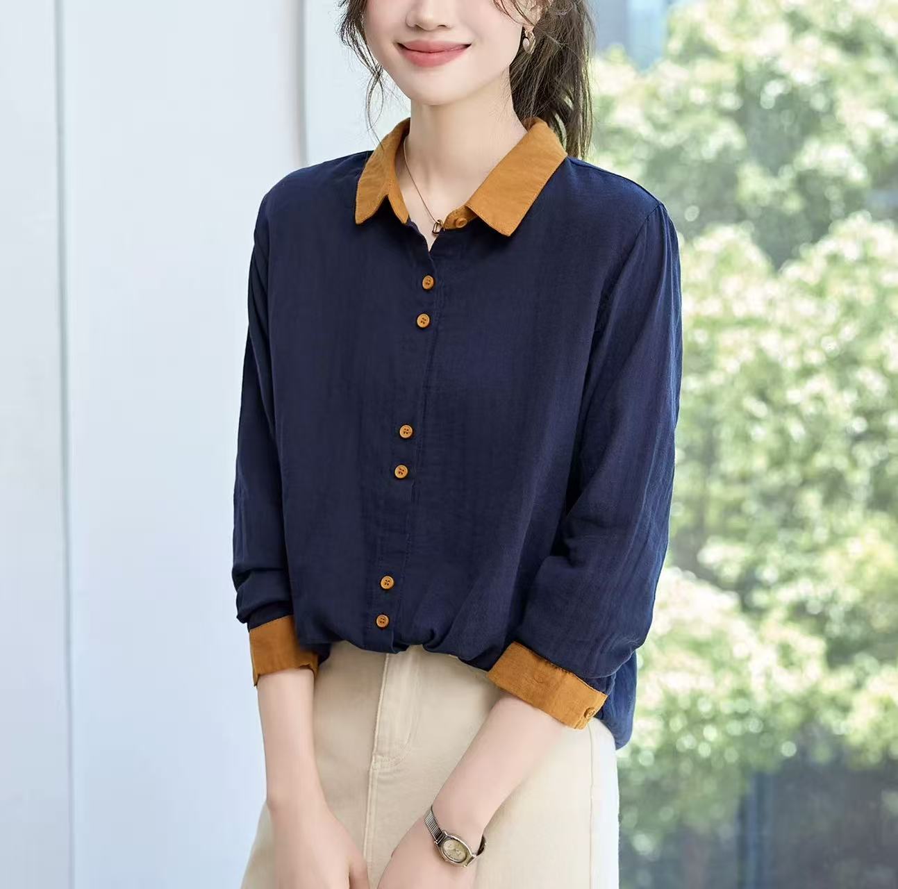 501-600秋冬2025新款百搭显瘦休闲衬衫女衬衣减龄宽松时尚11月13