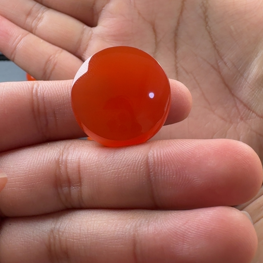 南红玛瑙未镶嵌圆牌25.4mm