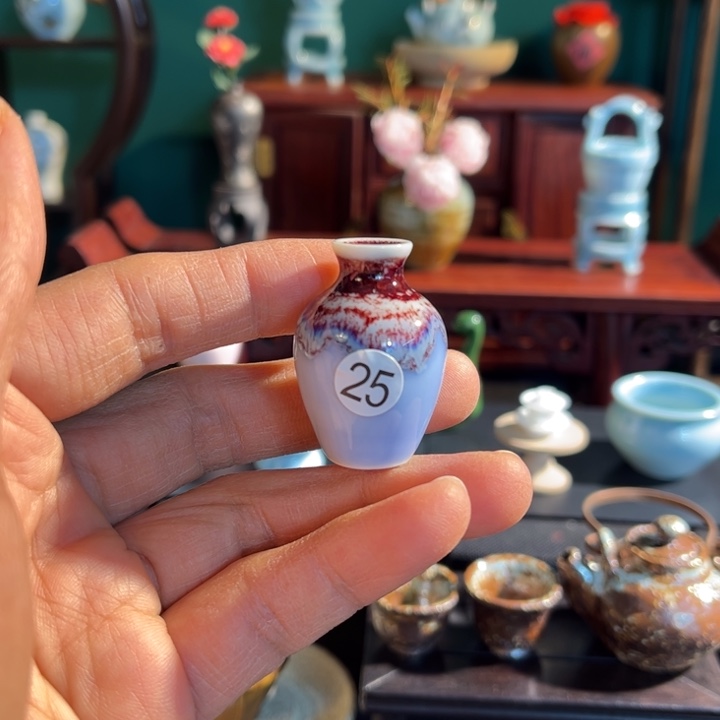 摆件微陶老王迷你花瓶
