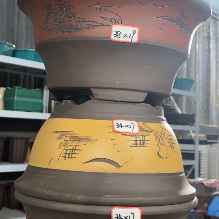 紫砂花盆       100-3。