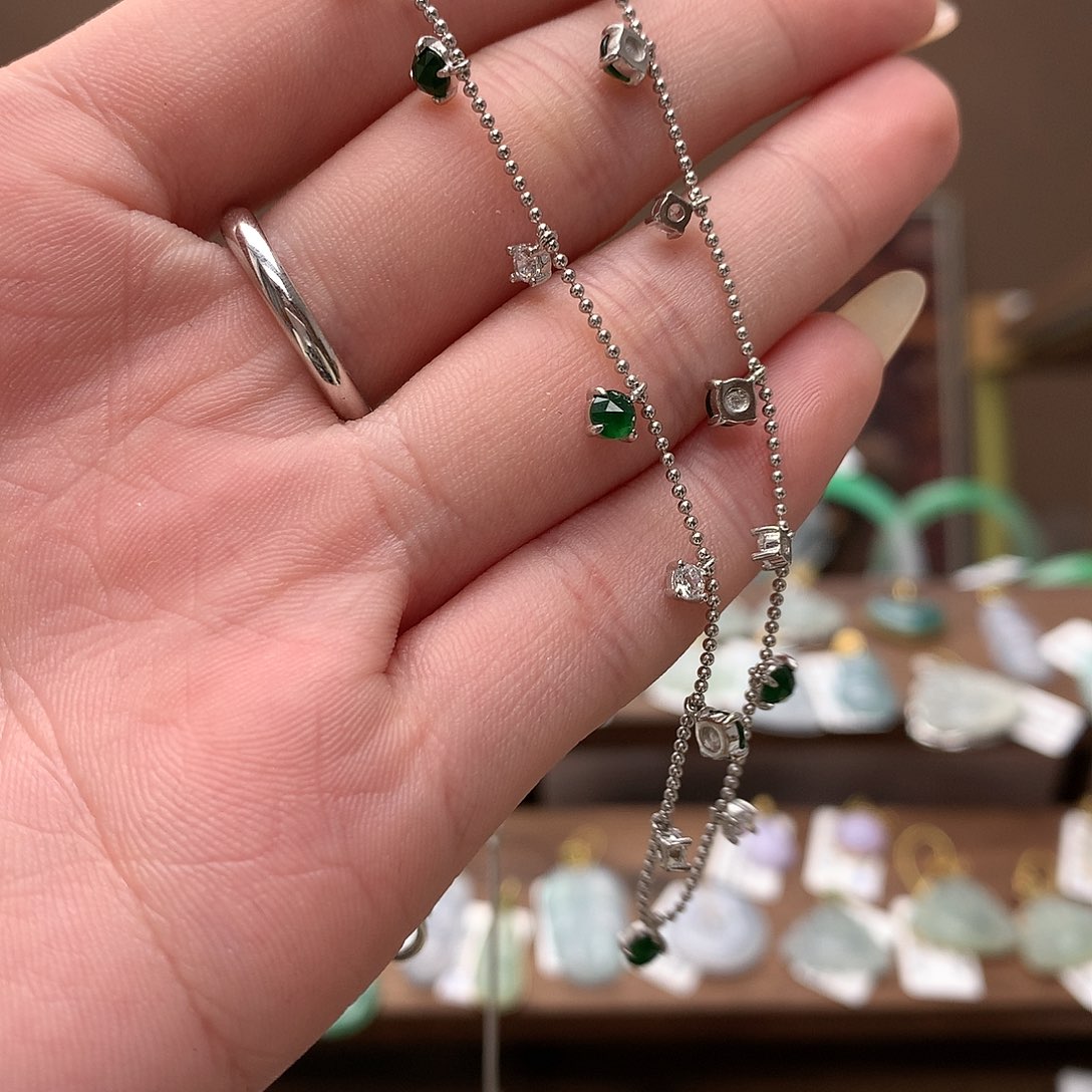 翡翠吊坠(不含链)银S925镶嵌