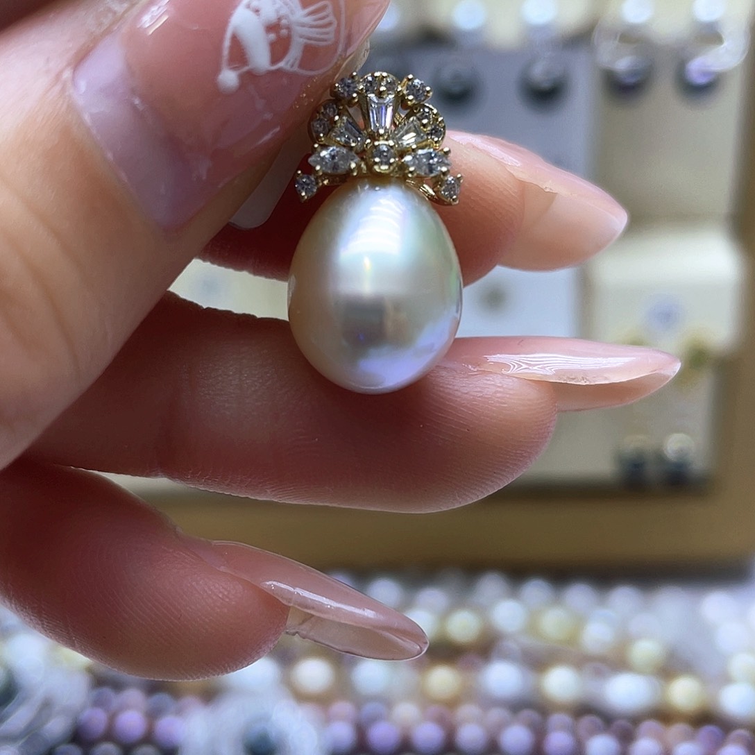 海水珍珠颈饰银S925镶嵌