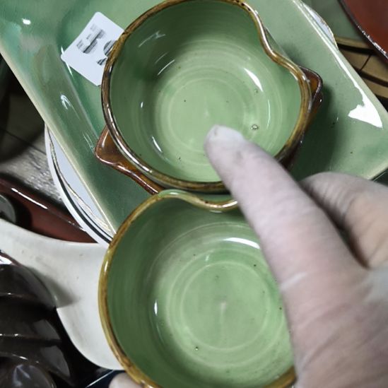 毛****瓷片磁州窑五厂盘碗壶杯有瑕疵