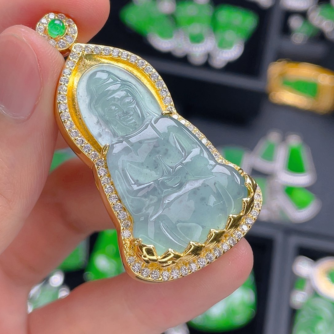 翡翠未镶嵌吊坠(不含链)