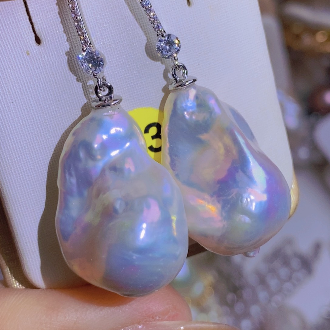 银S925镶嵌天然淡水珍珠淡水珍珠