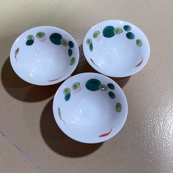 【闪购商品】瓷片硕**儿粉色斗笠杯3个出「瑕」