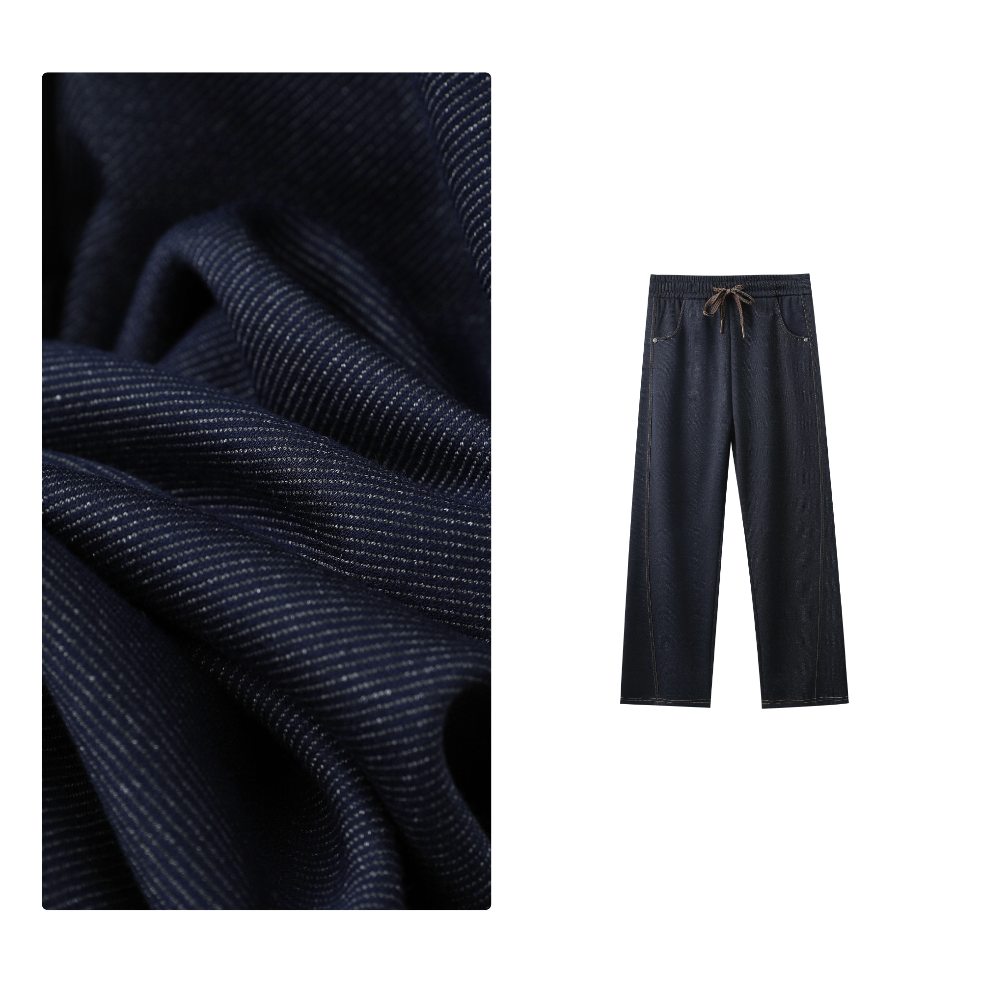 B 门店39&9！神仙牛仔裤」巨百搭垂坠软牛仔直筒阔腿休闲裤女C23283