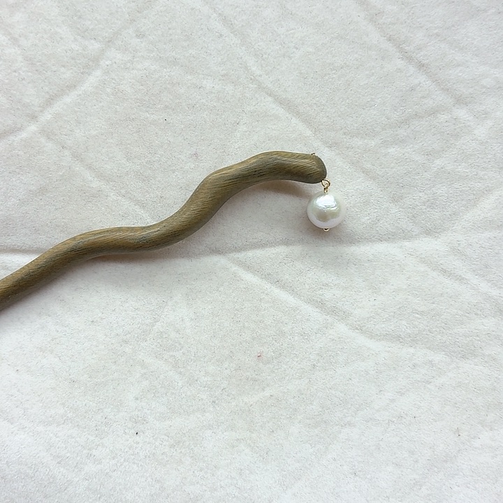 淡水珍珠发饰银S925镶嵌