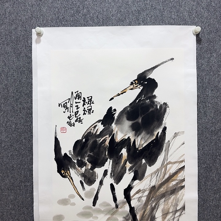 国画靳长年老师手绘作品