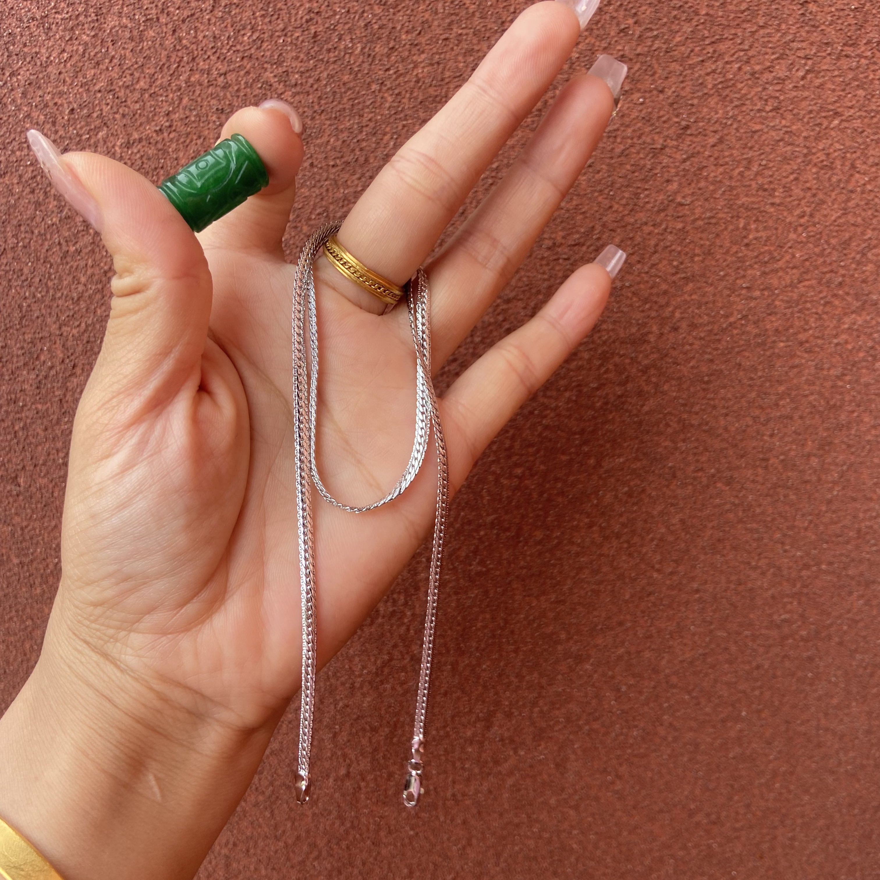 254扁形项链-玛瑙珠多样发一