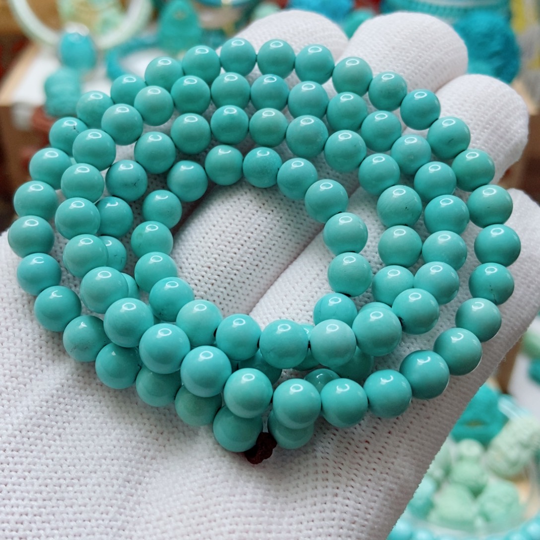 绿松石未镶嵌小米链6.2m