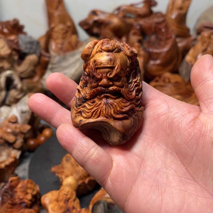 柏木钟馗手把件手把