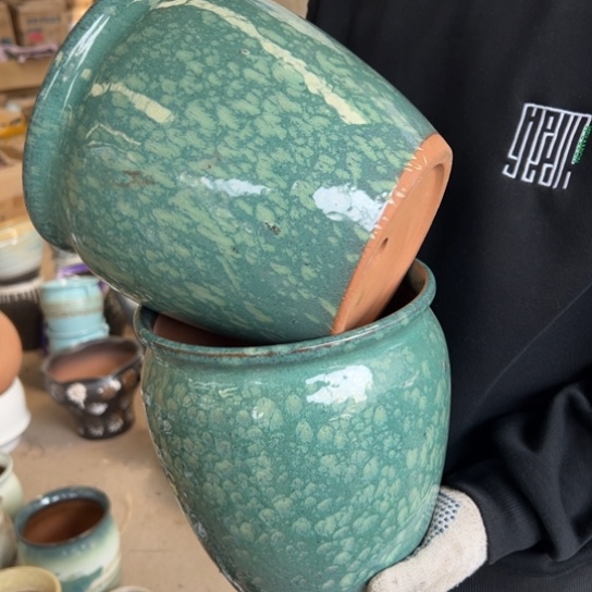 紫砂花盆高21口20————