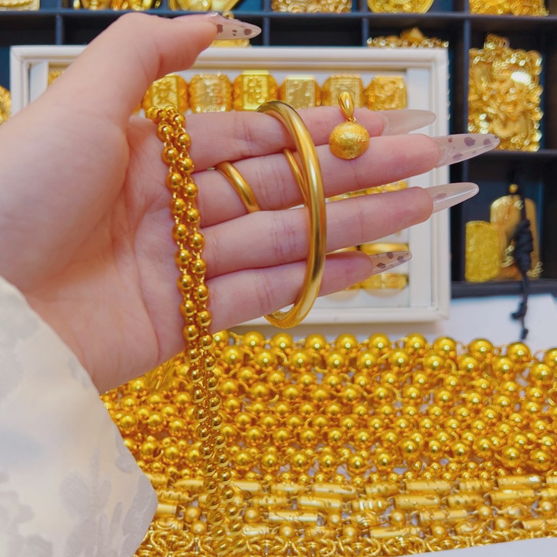 合金合金五件套 项链手镯戒指 耳钉