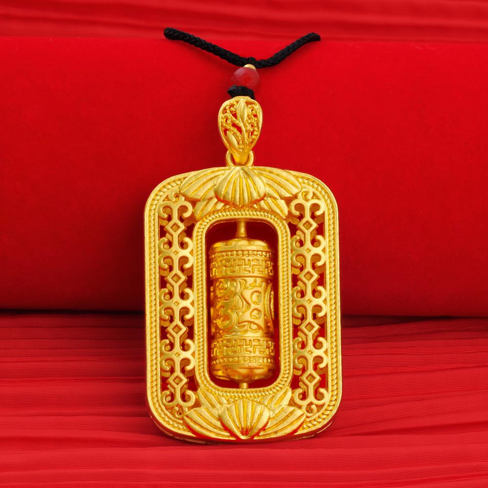 合金合成锆石吊坠 爆款铜合金男士转经筒吊坠女款手工时尚百搭