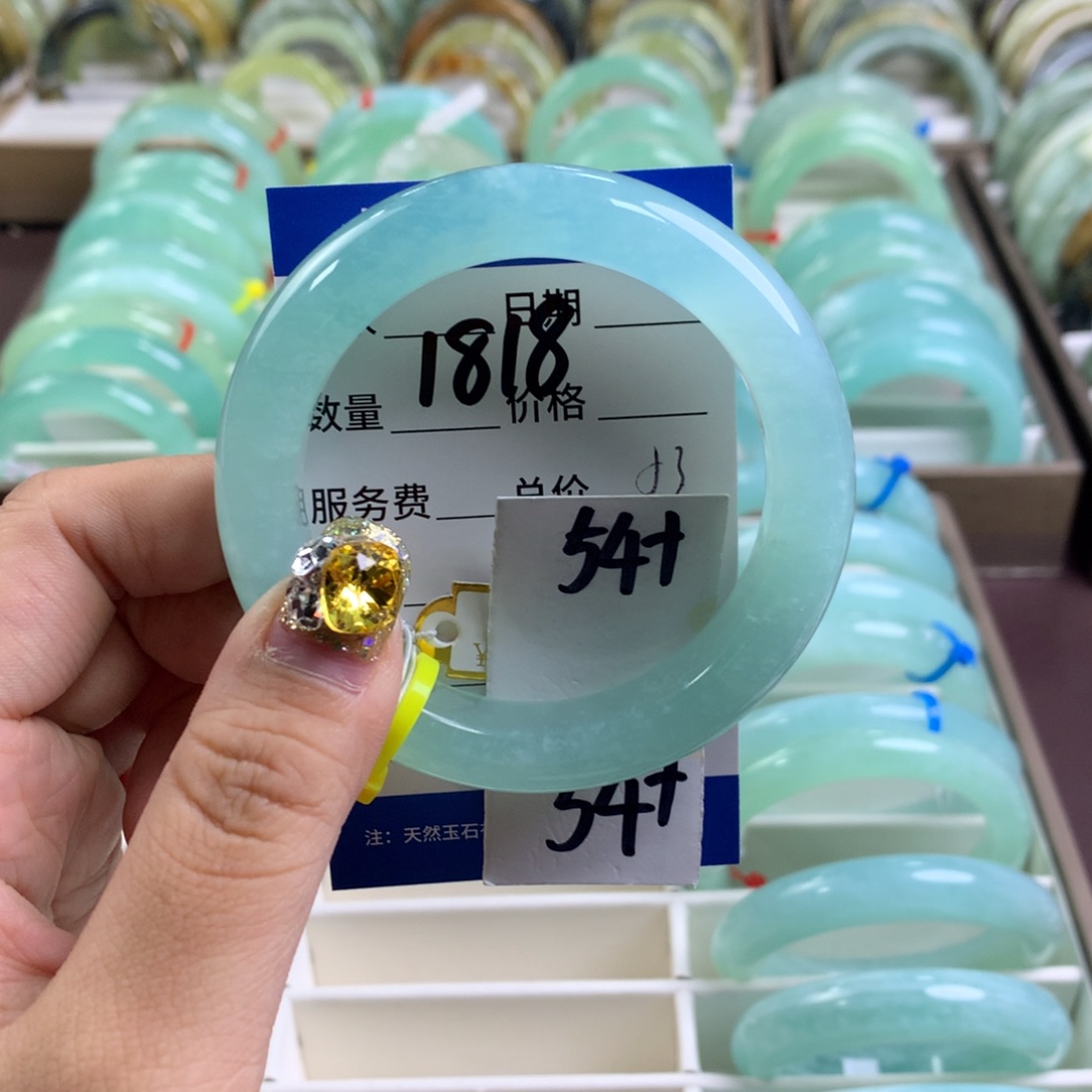 蛇纹石玉手镯未镶嵌1818