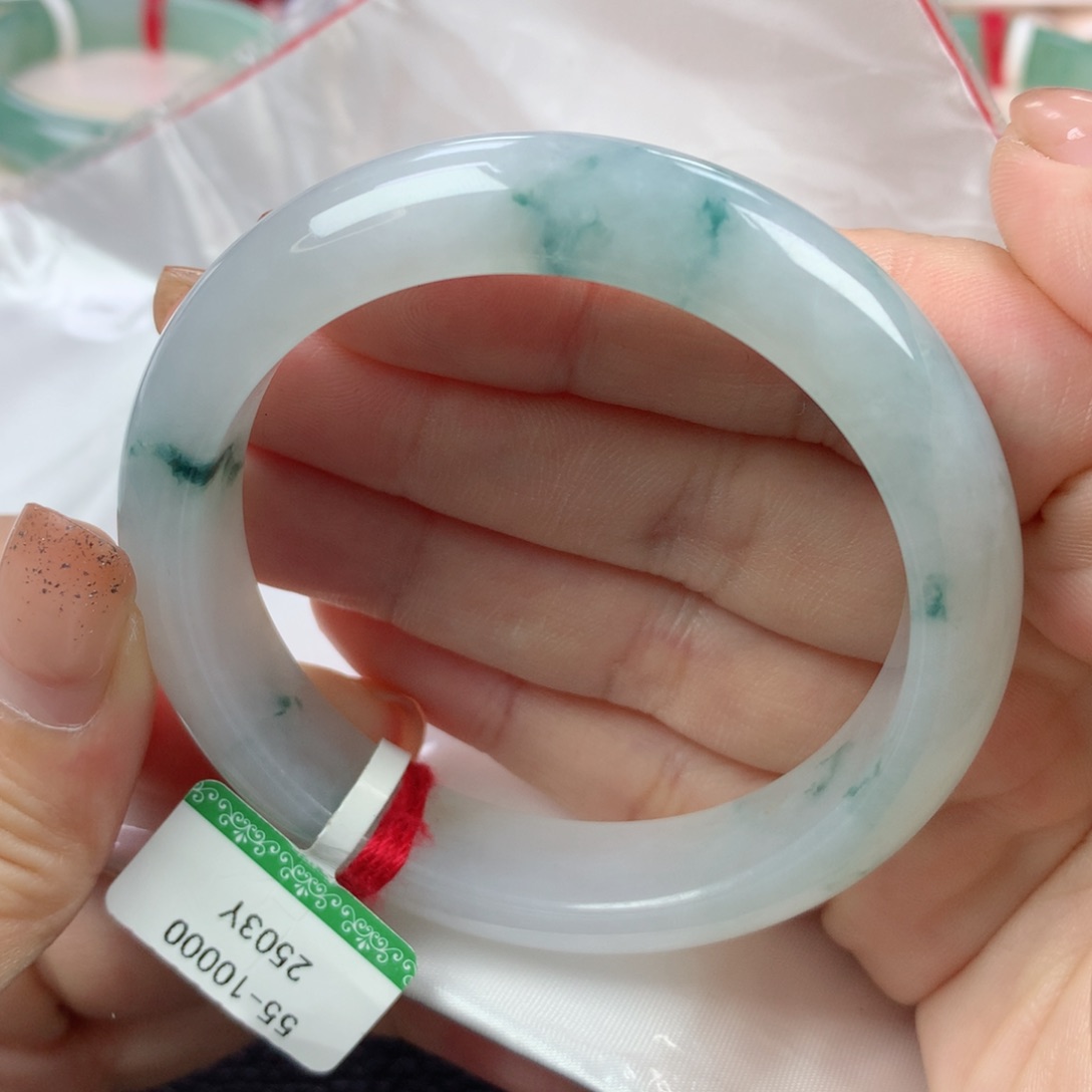 未镶嵌手镯翡翠缅甸天然翡翠55圈