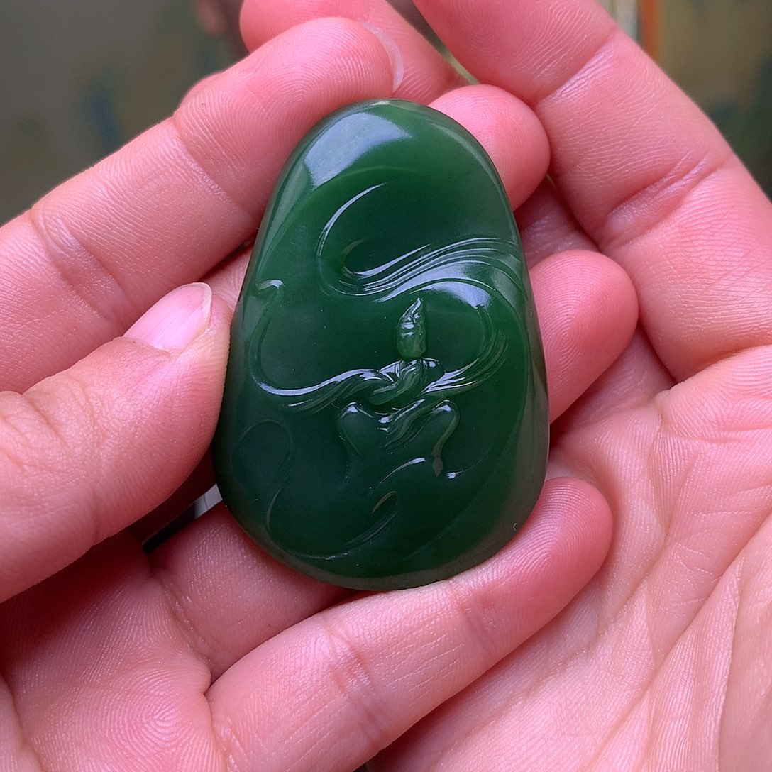 和田玉未镶嵌挂件